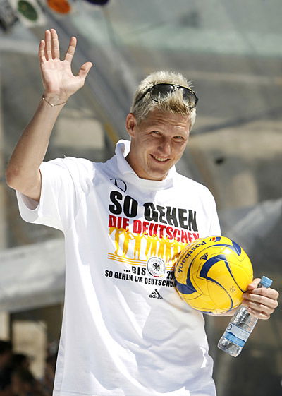 Bastian Schweinsteiger auf der Fanmeile