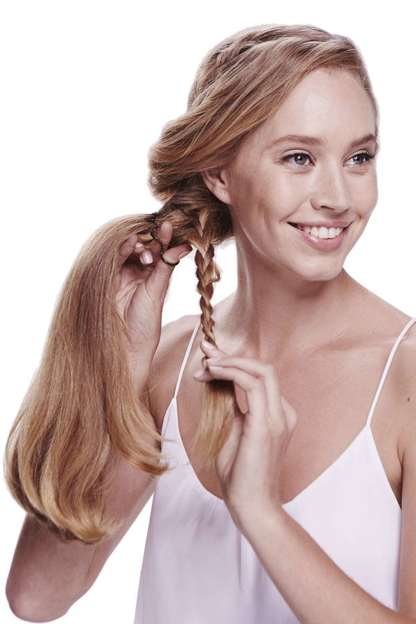 Hair Loop mit Zopf