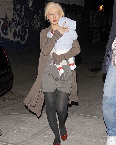 Christina Aguilera mit Söhnchen Max Liron