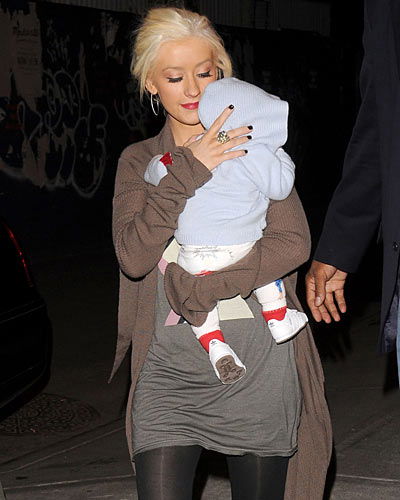 Christina Aguilera mit Baby