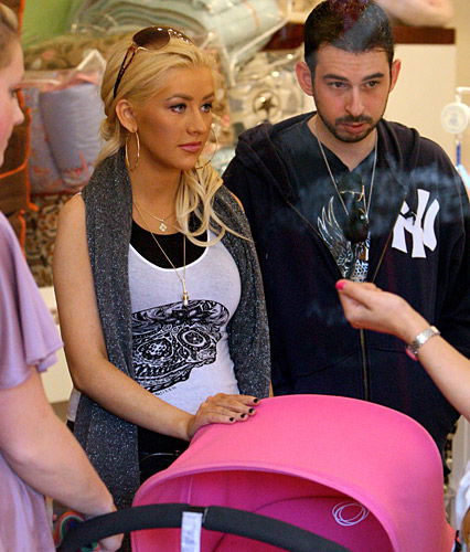 Christina Aguilera mit Mann und Sohn