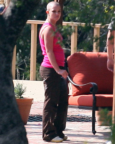 Britney Spears mit Glatze