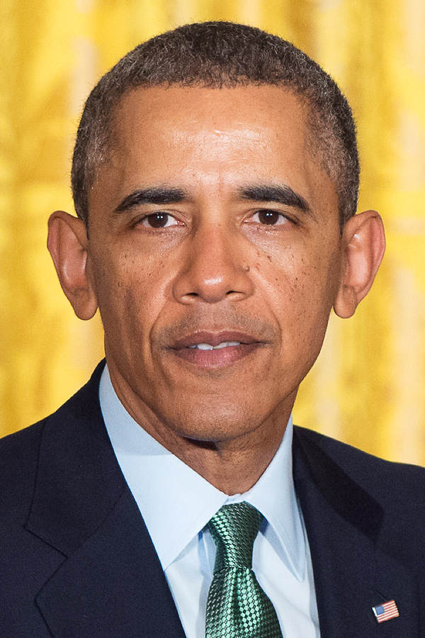Barack Obama mit Augenbrauen
