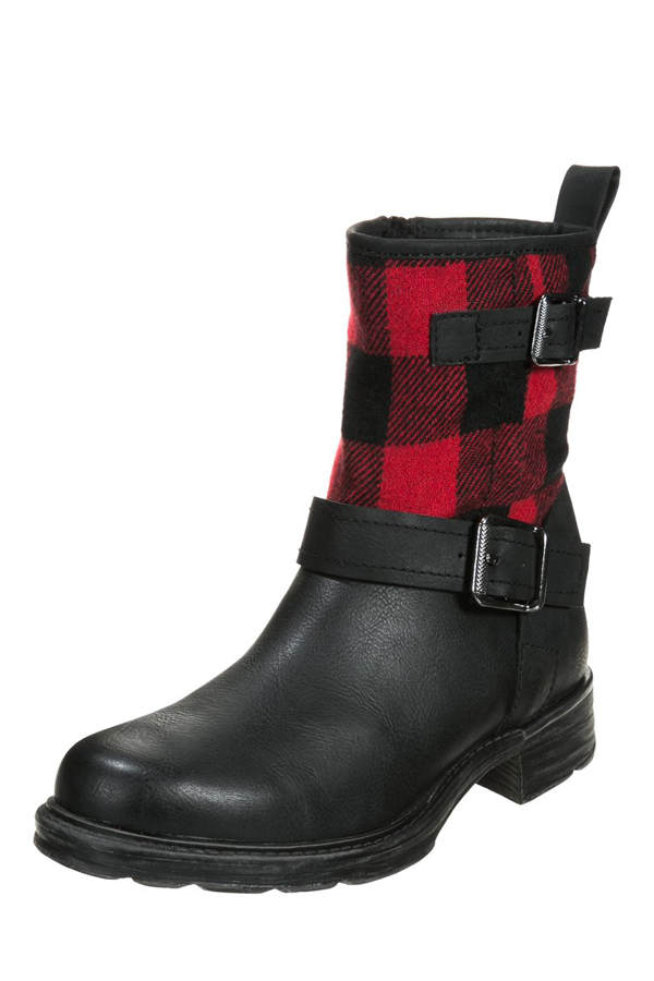 Boots mit Karo-Muster von Tamaris