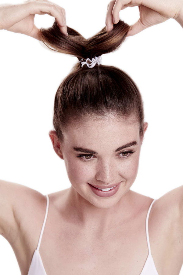 Wie mache ich eine Haarschleife?