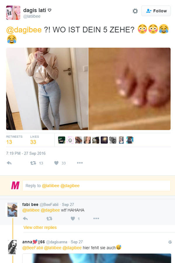 Hat Dagi nur vier Zehen?