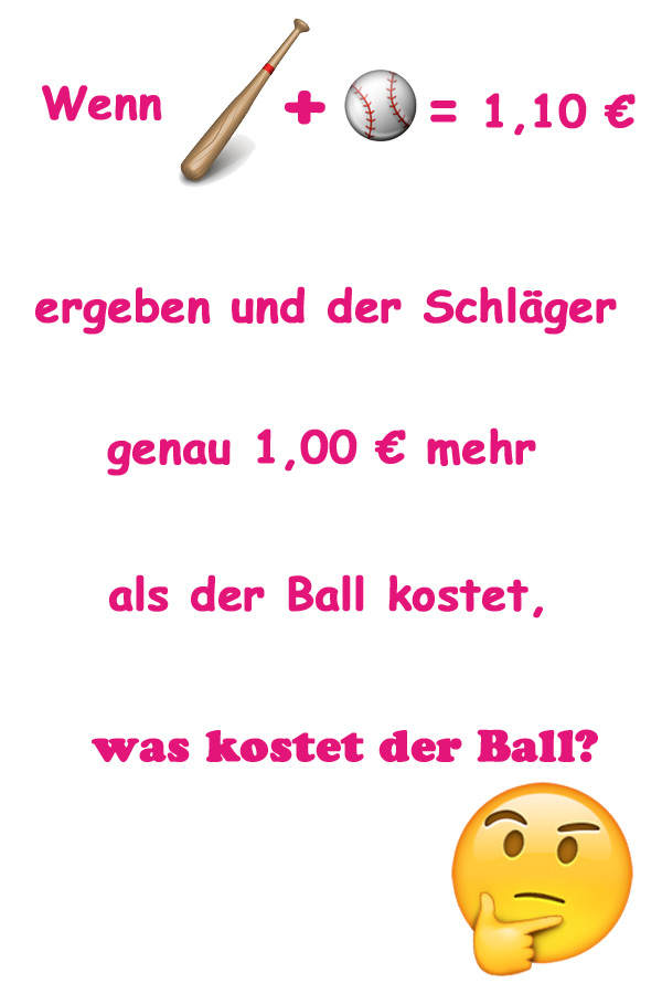 Das Schläger-Ball-Rätsel