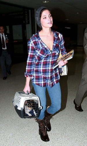 Ashley Greene mit Karo-Hemd