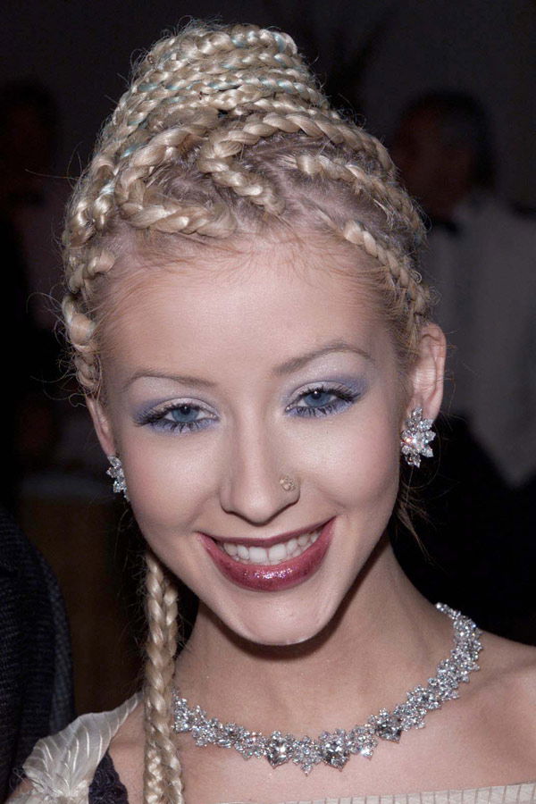 Christina Aguilera mit Zöpfchen-Frisur