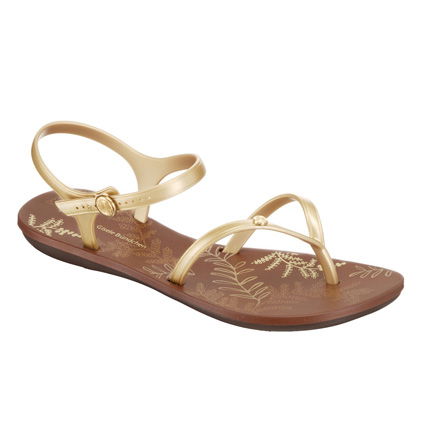 Goldige Sandalen von Ipanema