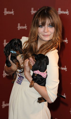 Mischa Barton mit Hundewelpen