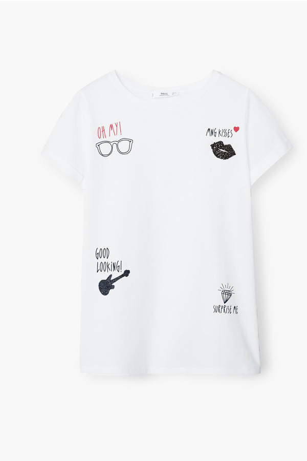 T-Shirt mit Kritzelzeichnungen
