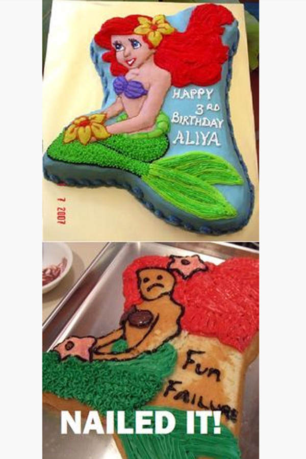 Kuchen in Arielle-Form