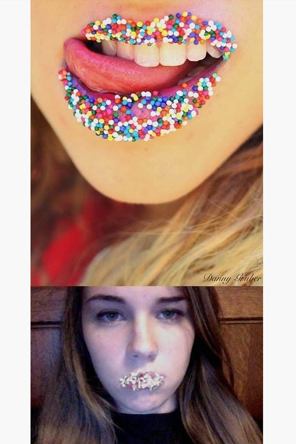 Zuckerperlen-Lippen