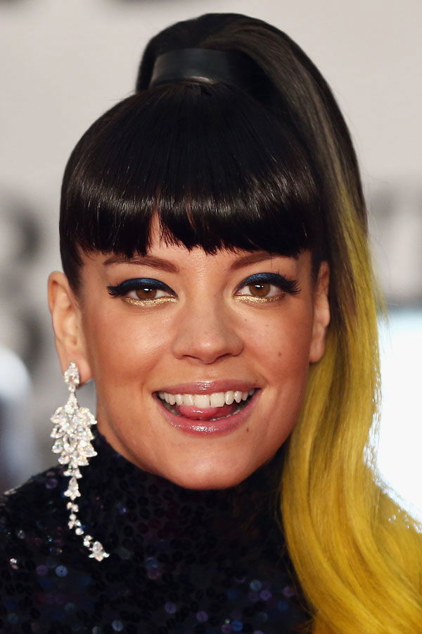 Lily Allen mit Color Block Hair