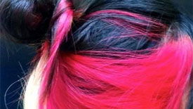 Color Block Hair in krassen Farben