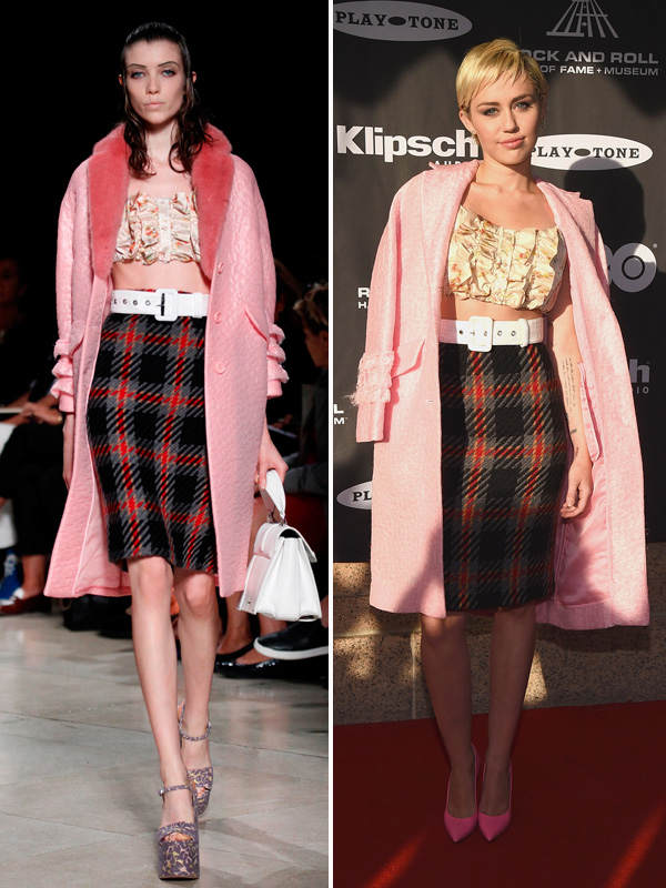 Miley Cyrus In Miu Miu