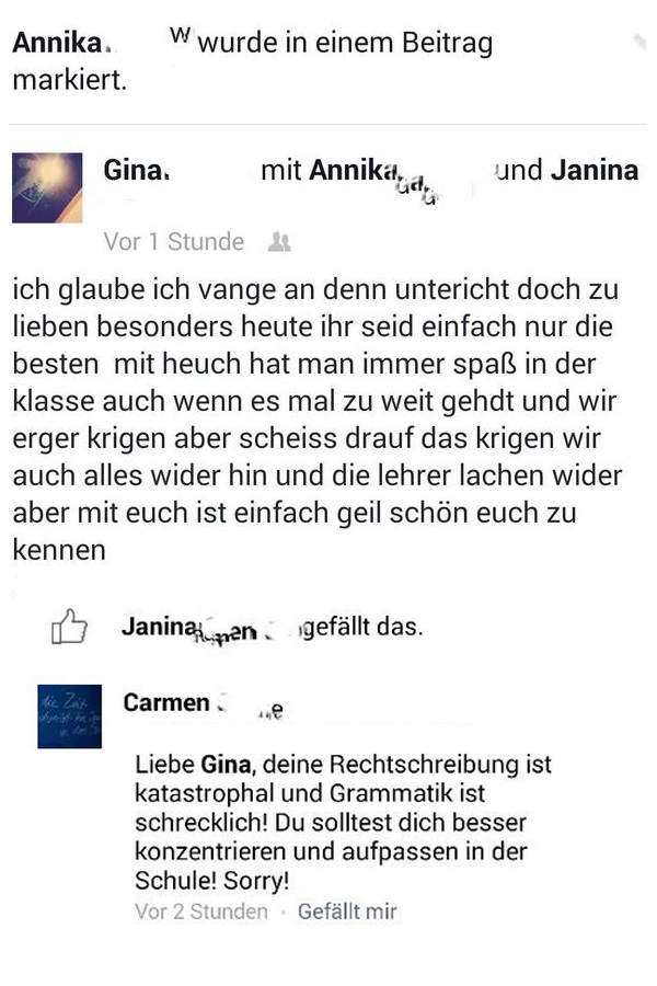 Ratschläge via Facebook