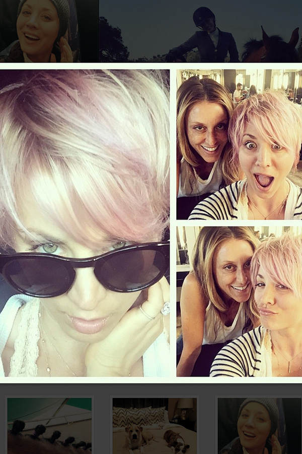 Kaley Cuoco: Haare in Rosa
