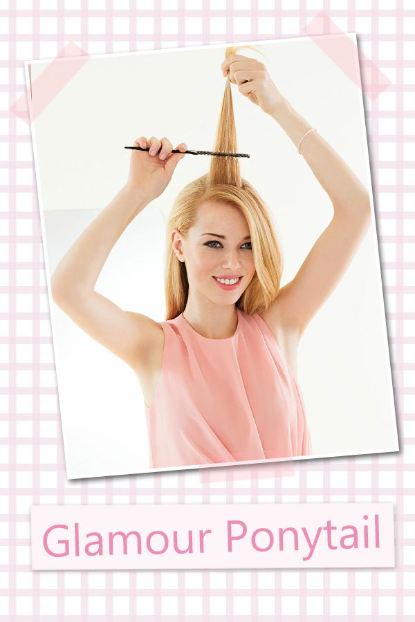 Glamour Ponytail: Step 1