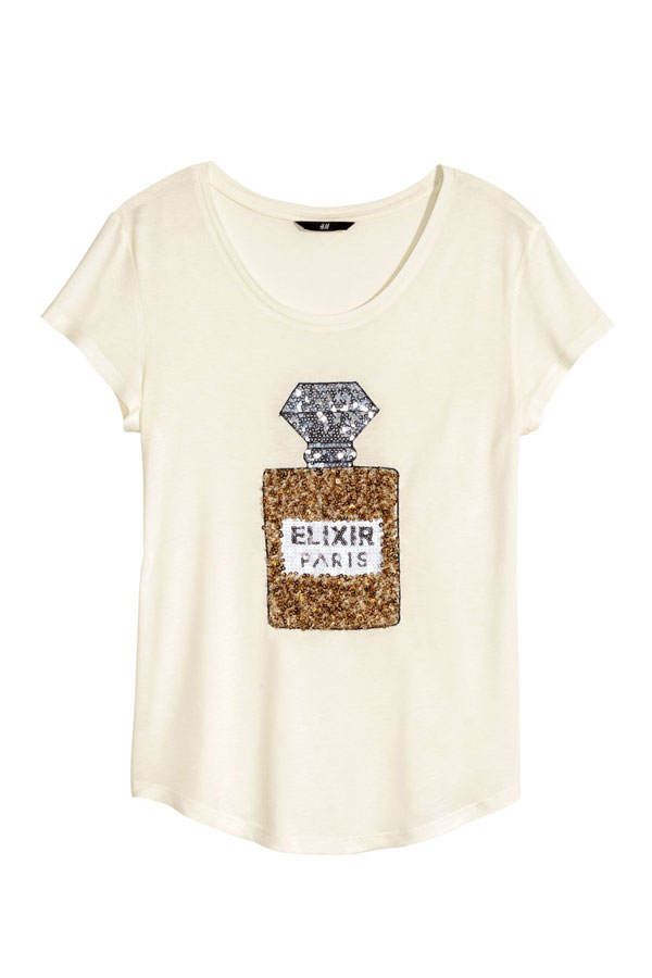 T-Shirt mit Pailletten von H&M