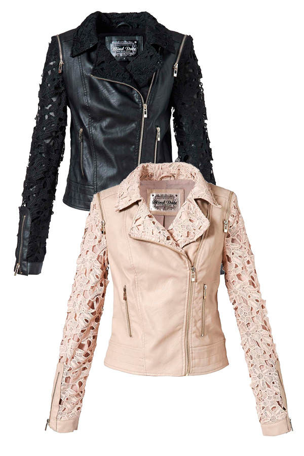 Lederjacke mit Stickerei von Mister & Lady