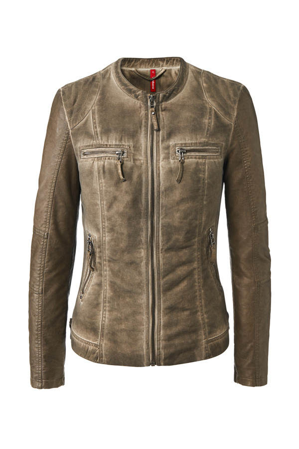 Braune Lederjacke von Manguun