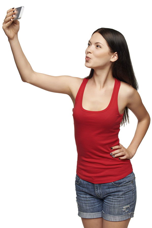 Schlanker aussehen auf dem Selfie