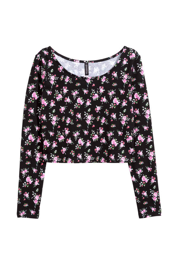 Geblümtes Crop Top von H&M