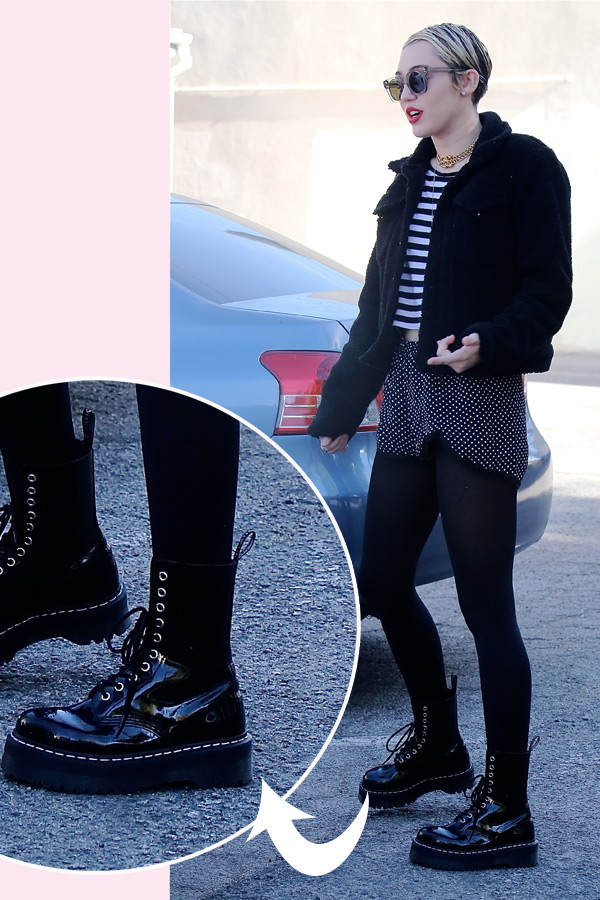 Miley Cyrus: Plateau-Doc-Martens