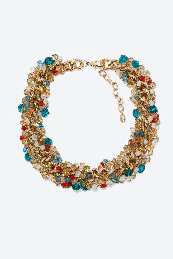 Bunt-goldene Statement-Kette von Zara