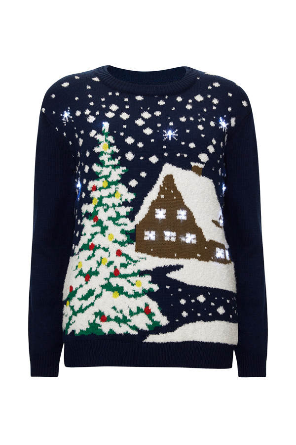 Weihnachtspulli mit Blinklicht von Primark