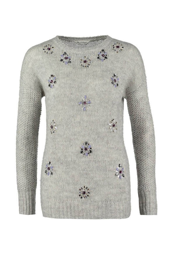 Pullover mit Schmucksteinen von Miss Selfridge