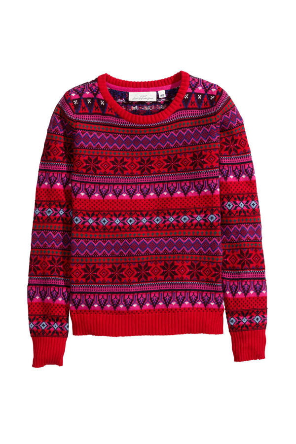 Roter Weihnachtspullover von H&M