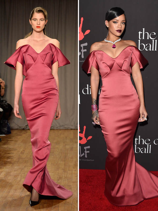 Rihanna in Zac Posen