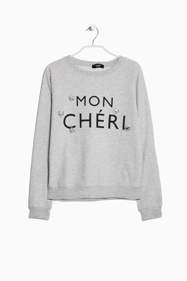 Graues Sweatshirt von Mango