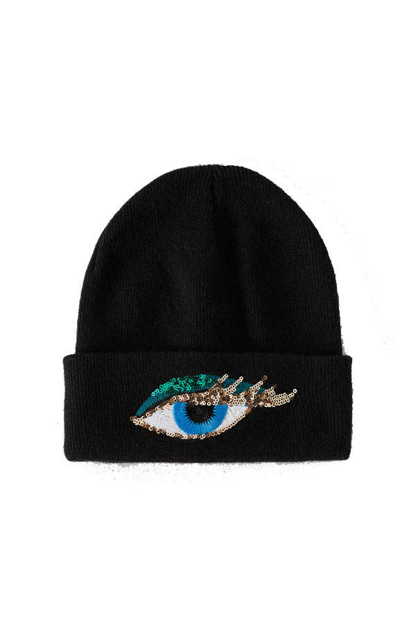 Mütze mit glitzerndem Auge von Bershka