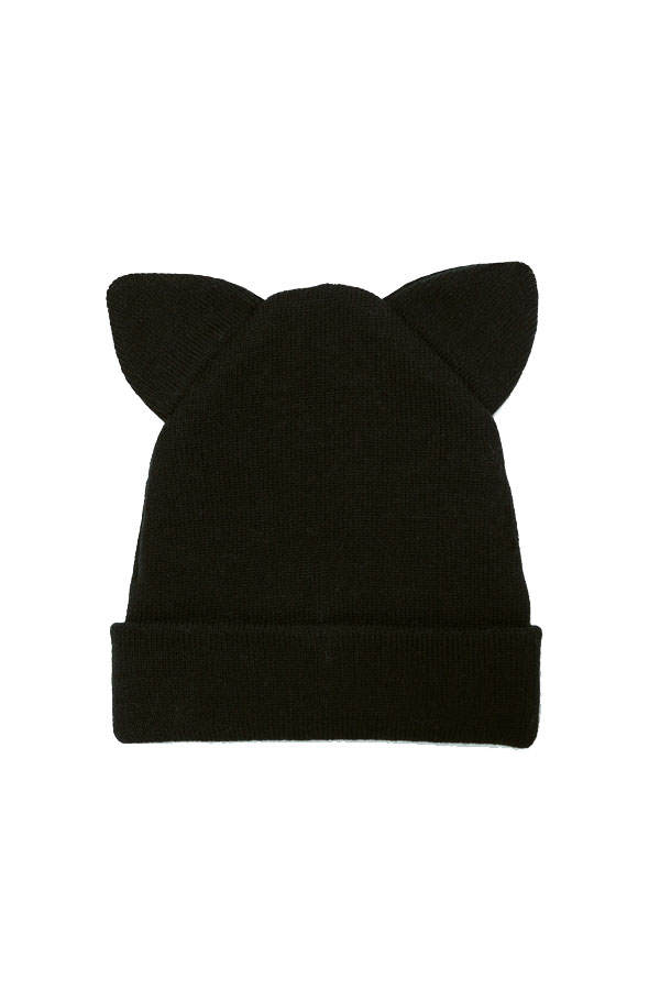 Schwarze Mütze mit Katzenohren