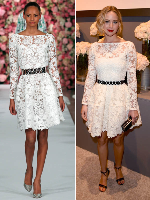 Jennifer Lawrence in Oscar de la Renta
