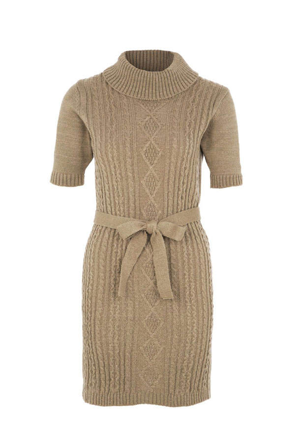 Strickkleid in Sandfarben