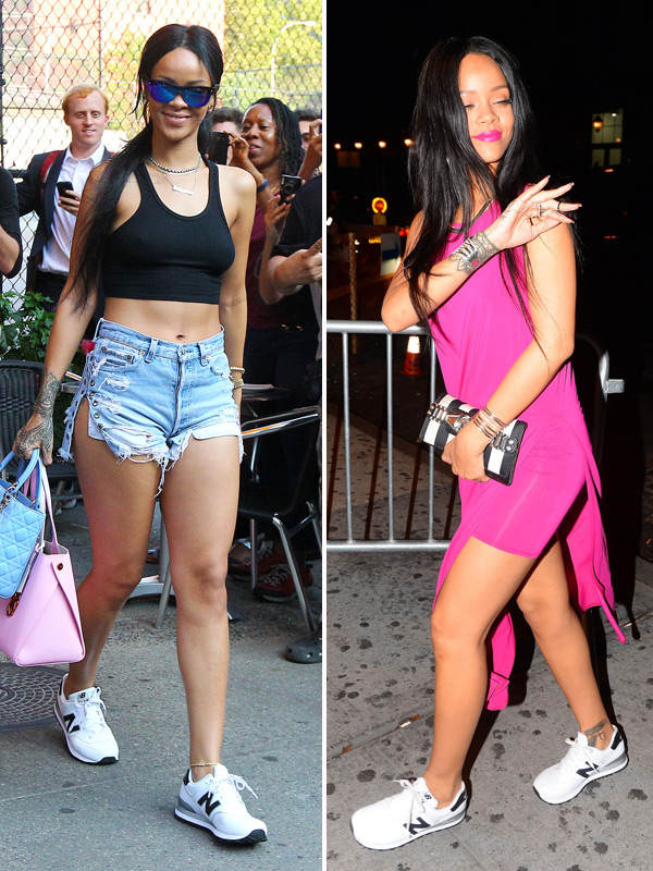 Rihanna: Weiße Sneaker