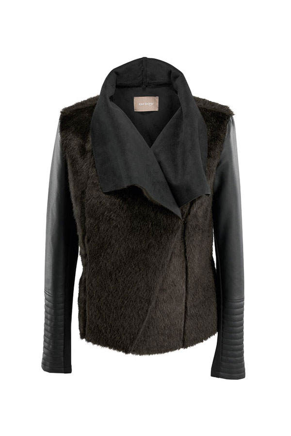 Lederjacke mit Fell von Orsay