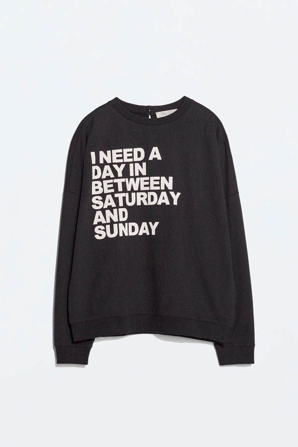 Sweater mit Spruch von Zara