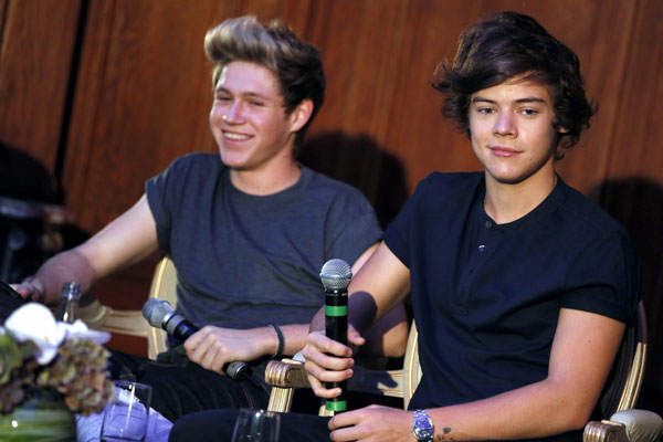 Harry und Niall mit Tollen