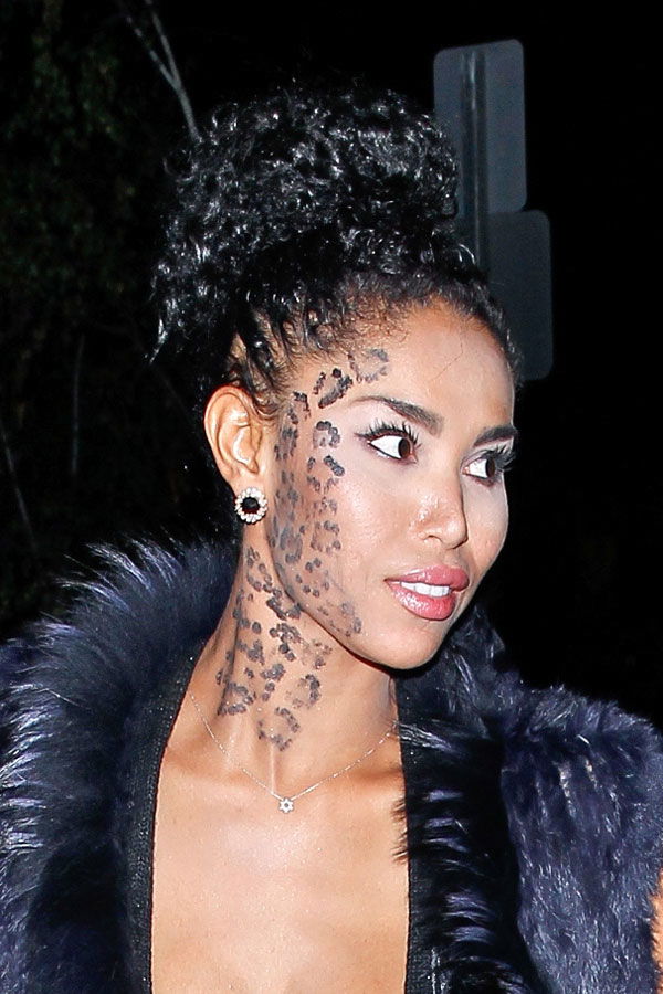 Make-up mit Leo-Print