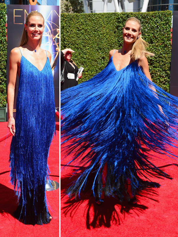 Heidi Klum im Kleid von Sean Kelly