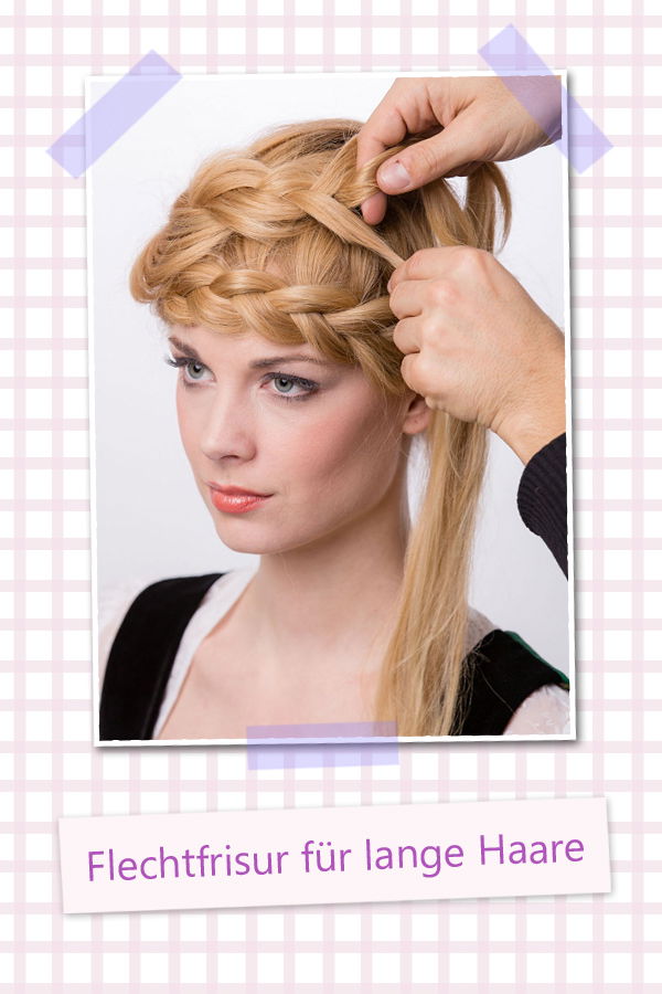 Flechtfrisur für lange Haare: Step 2