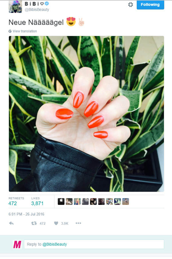 Bibis Beauty Palace: Nägel in Orange-Rot