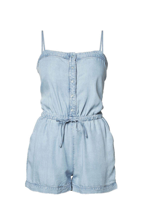 Kurzer Jumpsuit aus Jeans von Mint & Berry