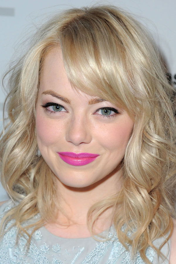 Emma Stone mit Lippen in Pink & Orange